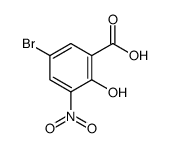 5-Bromo-2-hydroxy-3-nitrobenzoic acid结构式