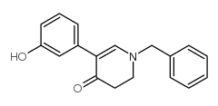 1-苄基-5-(3-羟基苯基)-2,3-二氢-4-吡啶酮结构式