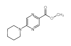 5-(1-哌啶基)-2-吡嗪羧酸甲酯结构式