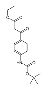3-(4-TERT-BUTOXYCARBONYLAMINO-PHENYL)-3-OXO-PROPIONIC ACID ETHYL ESTER结构式