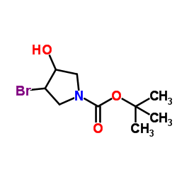 N-boc-3-溴-4-羟基-吡咯烷结构式