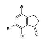 4,6-Dibrom-7-hydroxy-1-indanon结构式