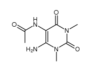 5-acetylamino-6-amino-1,3-dimethyl-1H-pyrimidine-2,4-dione结构式