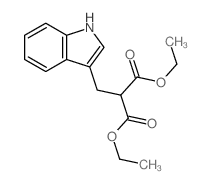 diethyl 2-(1H-indol-3-ylmethyl)propanedioate结构式