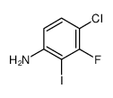 4-氯-3-氟-2-碘苯胺结构式