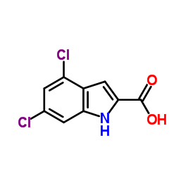4,6-二氯吲哚-2-甲酸结构式