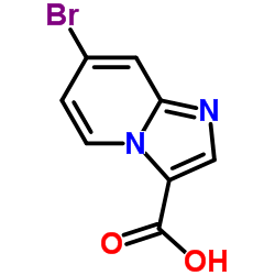 7-溴-咪唑并[1,2-a]吡啶-3-羧酸结构式