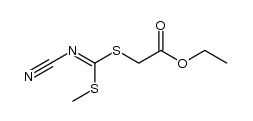 ethyl 2-(((cyanoimino)(methylthio)methyl)thio)acetate结构式