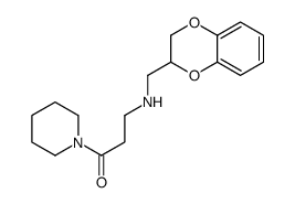 3-(2,3-dihydro-1,4-benzodioxin-3-ylmethylamino)-1-piperidin-1-ylpropan-1-one结构式