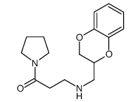 3-(2,3-dihydro-1,4-benzodioxin-3-ylmethylamino)-1-pyrrolidin-1-ylpropan-1-one结构式