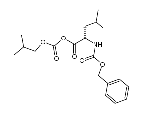 (S)-2-(((benzyloxy)carbonyl)amino)-4-methylpentanoic (isobutyl carbonic) anhydride结构式