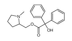 (1-methylpyrrolidin-2-yl)methyl 2-hydroxy-2,2-diphenylacetate结构式
