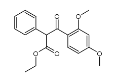 3-(2,4-dimethoxy-phenyl)-3-oxo-2-phenyl-propionic acid ethyl ester结构式