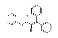 2-bromo-3,3-diphenyl-acrylic acid phenyl ester结构式