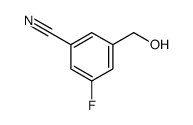 3-Fluoro-5-(hydroxymethyl)benzonitrile结构式