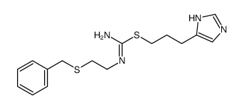 3-(1H-imidazol-5-yl)propyl N'-(2-benzylsulfanylethyl)carbamimidothioate结构式