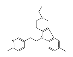 2-ethyl-8-methyl-5-[2-(6-methylpyridin-3-yl)ethyl]-3,4-dihydro-1H-pyrido[4,3-b]indole结构式