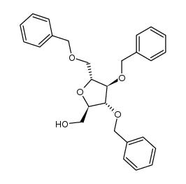 2,5-anhydro-3,4,6-tri-O-benzyl-D-mannitol结构式