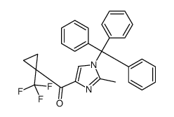 (2-methyl-1-tritylimidazol-4-yl)-[1-(trifluoromethyl)cyclopropyl]methanone结构式
