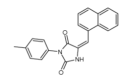 5-[1]naphthylmethylene-3-p-tolyl-imidazolidine-2,4-dione结构式