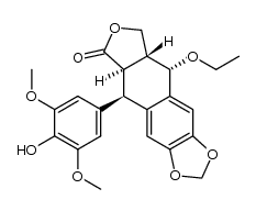 4'-demethyl-1-O-ethyl-1-epipodophyllotoxin结构式