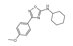 N-cyclohexyl-3-(4-methoxyphenyl)-1,2,4-oxadiazol-5-amine结构式