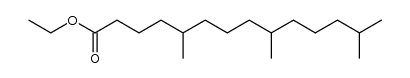 5,9,13-trimethyl-tetradecanoic acid ethyl ester结构式