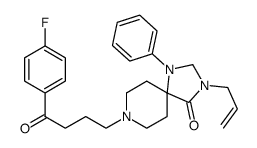 8-[4-(4-fluorophenyl)-4-oxobutyl]-1-phenyl-3-prop-2-enyl-1,3,8-triazaspiro[4.5]decan-4-one结构式