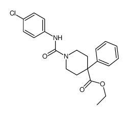 ethyl 1-[(4-chlorophenyl)carbamoyl]-4-phenylpiperidine-4-carboxylate结构式