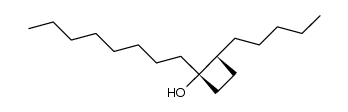 (1S,2R)-1-octyl-2-pentylcyclobutanol结构式