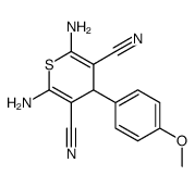 2,6-diamino-4-(4-methoxyphenyl)-4H-thiopyran-3,5-dicarbonitrile结构式