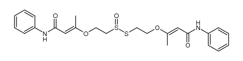 S-[2-[[1-methyl-3-oxo-3-(phenylamino)-1-propenyl]oxy]ethyl] 2-[[1-methyl-3-oxo-3-(phenylamino)-1-propenyl]oxy]ethanethiosulfinate结构式