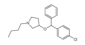 1-butyl-3-[(4-chlorophenyl)-phenyl-methoxy]pyrrolidine结构式
