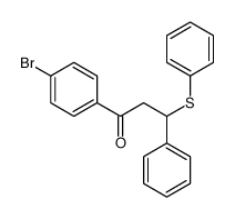 1-(4-bromophenyl)-3-phenyl-3-phenylsulfanylpropan-1-one结构式