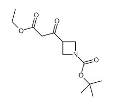 3-氧代-3-(n-叔丁氧基羰基-氮杂啶-3-基)丙酸乙酯结构式