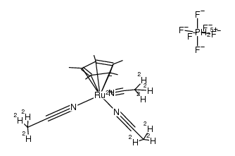 [(η5-C5Me5)Ru(CD3CN)3]PF6结构式