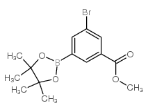 3-溴-5-(甲氧羰基)苯硼酸频哪醇结构式