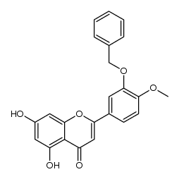 2-(3-benzyloxy-4-methoxy-phenyl)-5,7-dihydroxy-chromen-4-one结构式
