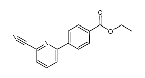 6-cyano-2-[4-(ethoxycarbonyl)phenyl]pyridine结构式