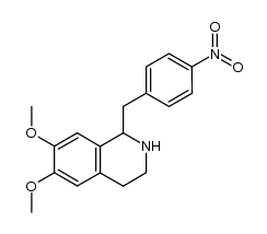 1,2,3,4-tetrahydro-6,7-dimethoxy-1-[(4-nitrophenyl)methyl]isoquinoline结构式