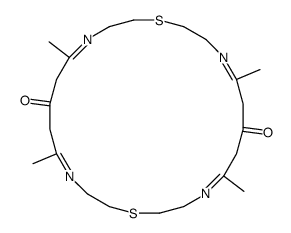 5,9,17,21-tetramethyl-1,13-dithia-4,10,16,22-tetrazacyclotetracosa-4,9,16,21-tetraene-7,19-dione结构式