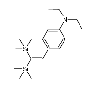 1,1-bis(trimethylsilyl)-2-(4-diethylaminophenyl)ethene结构式