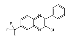 3-chloro-2-phenyl-6-(trifluoromethyl)quinoxaline结构式