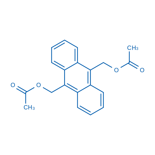 (10-[(Acetyloxy)methyl]-9-anthryl)methyl acetate结构式