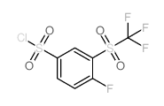 4-氟-3-(三氟甲基磺酰基)苯磺酰氯结构式