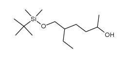 1-(tert-butyldimethylsilyloxy)-2-ethyl-hexane-5-ol结构式
