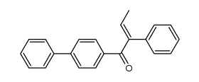(Z)-1-(4-biphenylyl)-2-phenyl-2-buten-1-one结构式