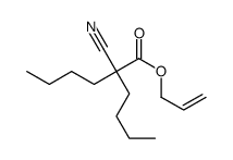 prop-2-enyl 2-butyl-2-cyanohexanoate结构式