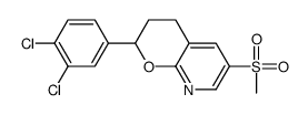 2-(3,4-dichlorophenyl)-6-methylsulfonyl-3,4-dihydro-2H-pyrano[2,3-b]pyridine结构式