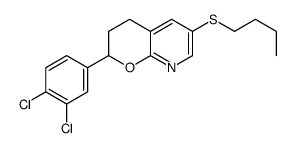 6-butylsulfanyl-2-(3,4-dichlorophenyl)-3,4-dihydro-2H-pyrano[2,3-b]pyridine结构式